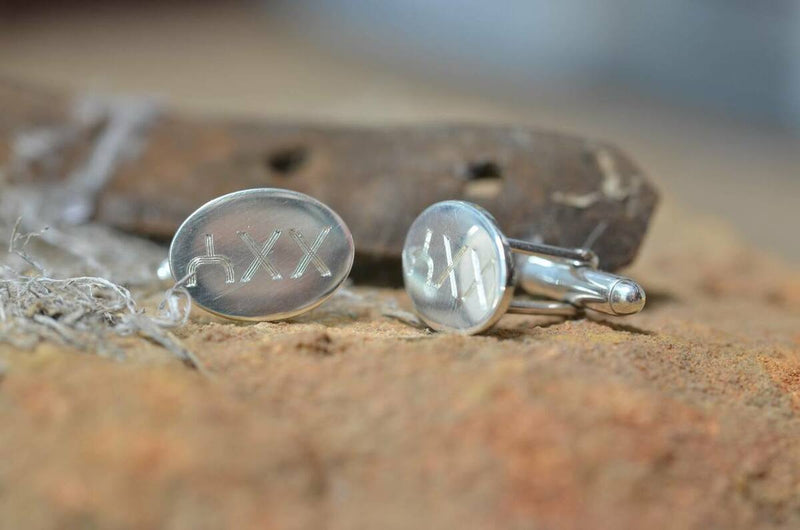 BRAND STERLING SILVER CUFFLINKS