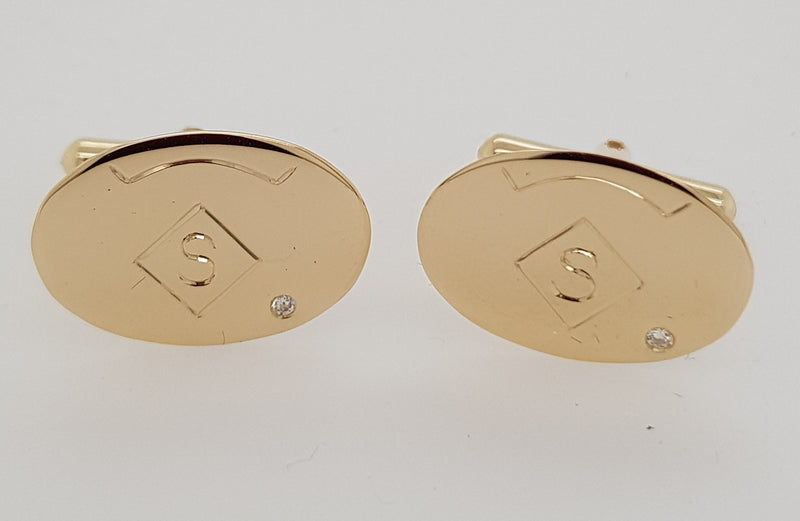 BRAND GOLD CUFFLINKS