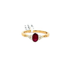 9YG RUBY AND DIAMOND RING