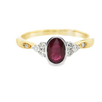 9YG RUBY AND DIAMOND RING