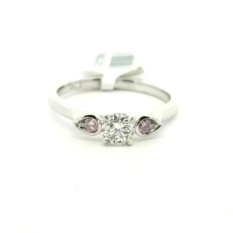 18CT WG ARGYLE PINK & WHITE DIAMOND ENGAGEMENT RING