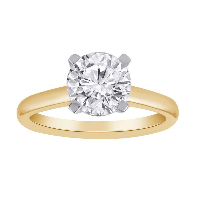 14YG SOLITAIRE LAB DIAMOND RING - 1.00CT