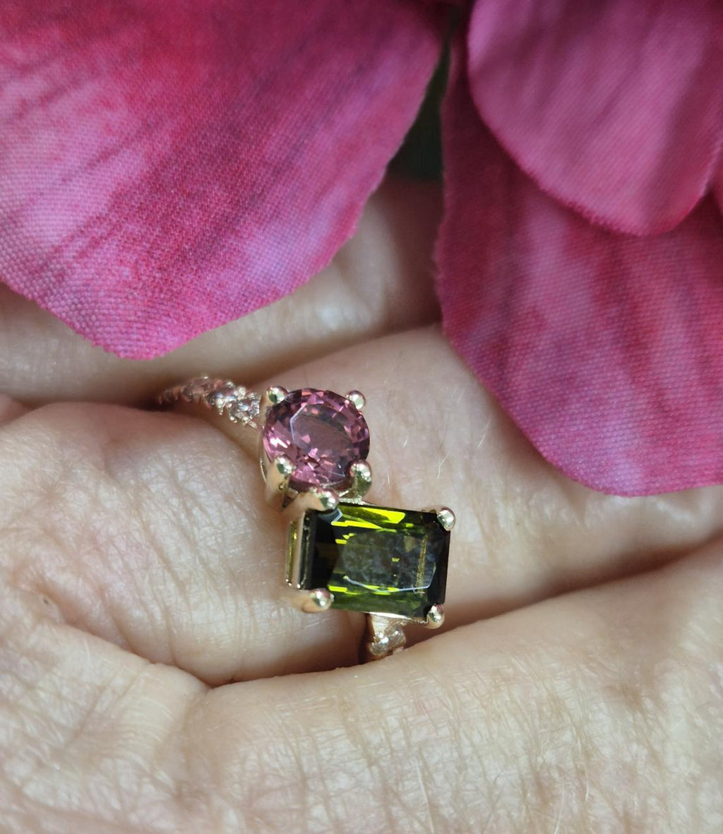 9YG MULTI TOURMALINE RING