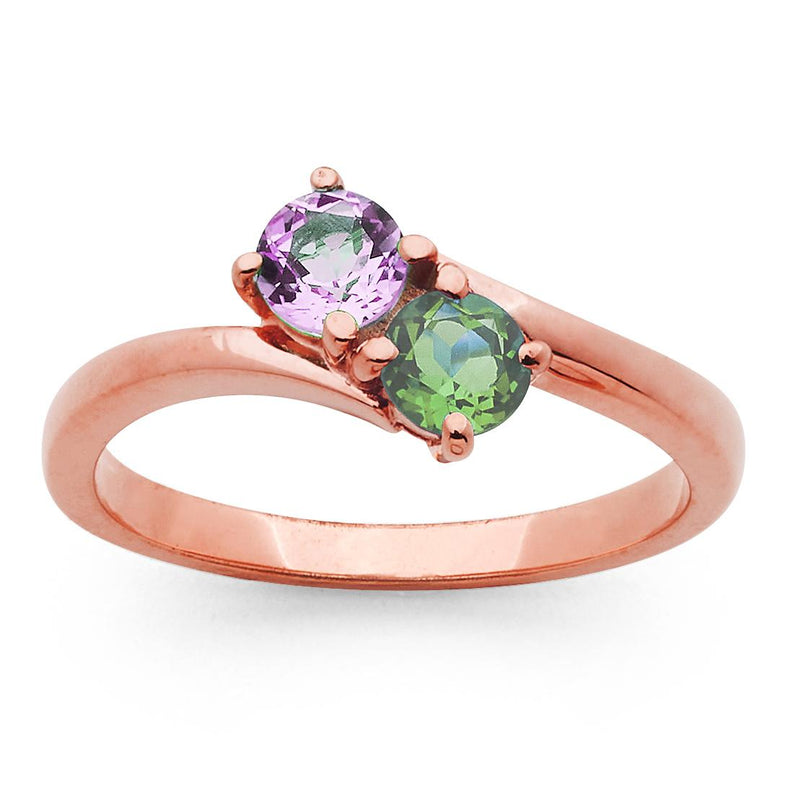 9RG PERIDOT & PINK TOURMALINE RING