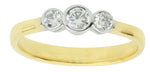 9YG TWO TONE TRILOGY RING