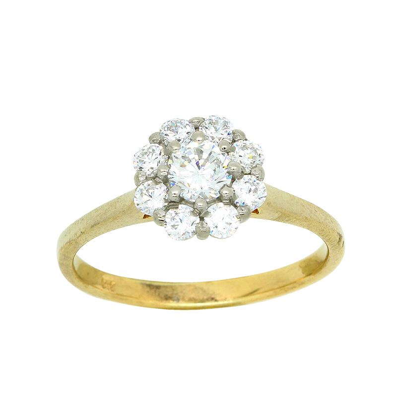 9TT DIAMOND FLOWER RING