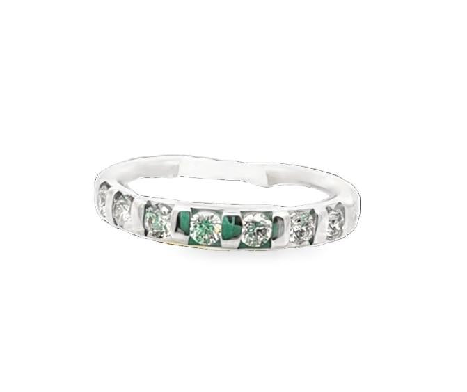 9CT WHITE GOLD DIAMOND WEDDING OR ETERNITY RING