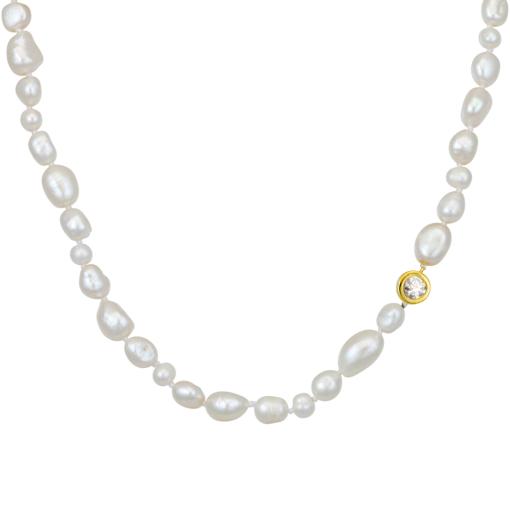 SS / GP BAROQUE PEARL NECKLACE