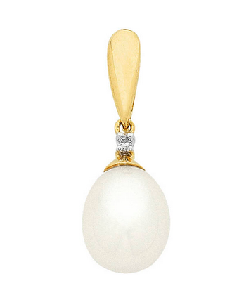 9CT YG PEARL PENDANT