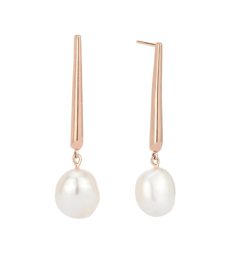 SS/RGP BAROQUE PEARL EARRINGS