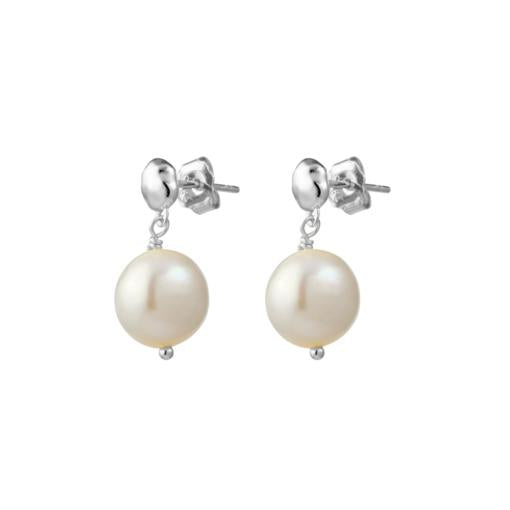 STERLING SILVER PEARL DROP EARRINGS