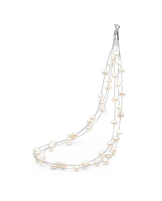 FRESHWATER BAROQUE 3 STRAND PEARL NECKLACE