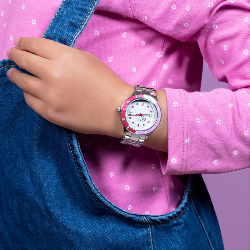 TIKKERS - PINK DIAL BRACELET WATCH