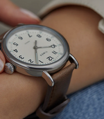 TIMEX STANDARD 40MM SLV BROWN LEATHER WATCH