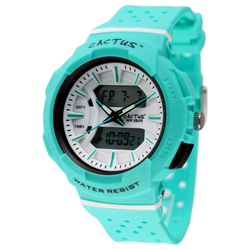 CACTUS DIGITAL & ANALOGUE WATCH AQUA