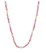 SAFARI PINK TOURMALINE BEADS WITH PEARL