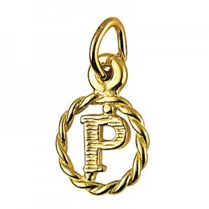 SS INITIAL P IN CIRCLE CHARM