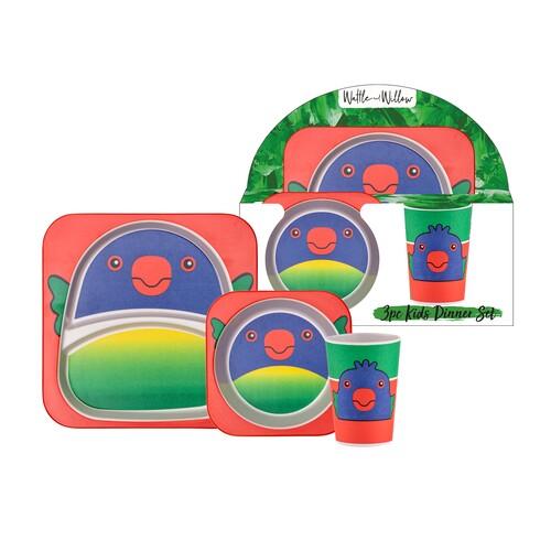 RAINBOW LORIKEET 3PCE DINNER SET