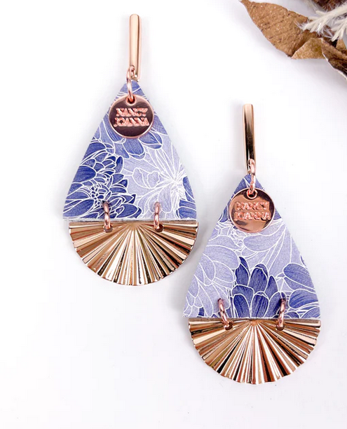 SUMMER HALF FAN EARRINGS - RG