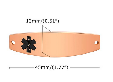 S STEEL RG MEDI ALERT PLATE