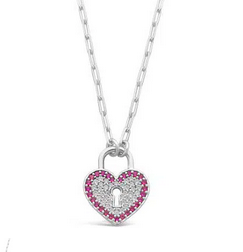 SS HEART LOCK NECKLACE