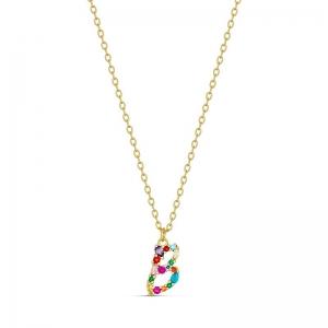 SS GP MULTI COLOURED PENDANT - B