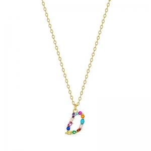 SS GP MULTI COLOURED PENDANT - D