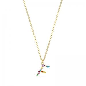 SS GP MULTI COLOURED PENDANT - F