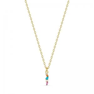 SS GP MULTI COLOURED PENDANT - I