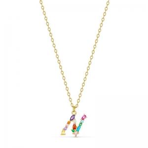 SS GP MULTI COLOURED PENDANT - N