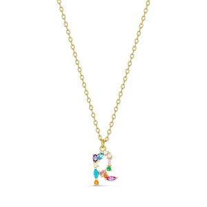 SS GP MULTI COLOURED PENDANT - R