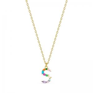 SS GP MULTI COLOURED PENDANT - S