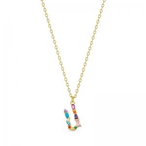 SS GP MULTI COLOURED PENDANT - U