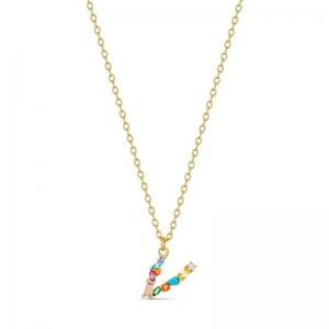 SS GP MULTI COLOURED PENDANT - V