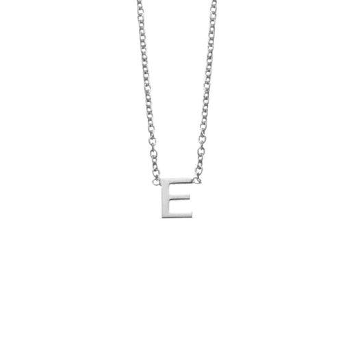 SS LETTER NECKLACE - E