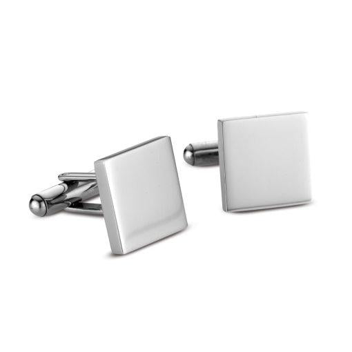 S STEEL PLAIN SQUARE CUFFLINKS