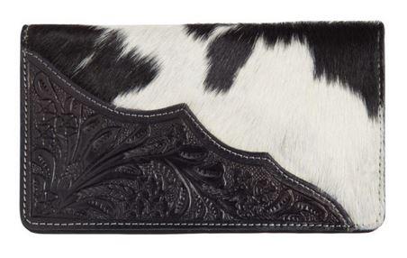 COWHIDE WALLET BLACK AND WHITE