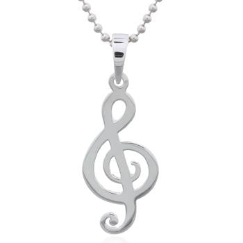 SS TREBLE CLEFF PENDANT