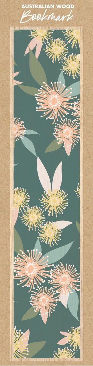 WOODEN BOOKMARK - GUM BLOSSOMS