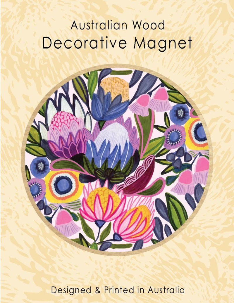 WOOD MAGNET - PROTEA MAGNIFICA