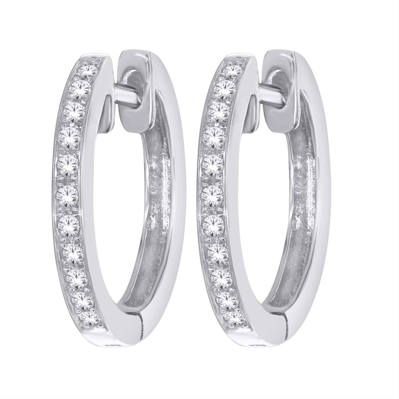 10WG DIAMOND HOOP EARRINGS