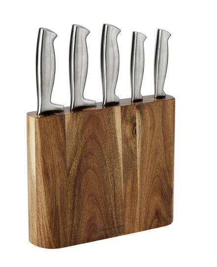 STANLEY ROGERS SLIM WEDGE 6 PIECE KNIFE BLOCK SET