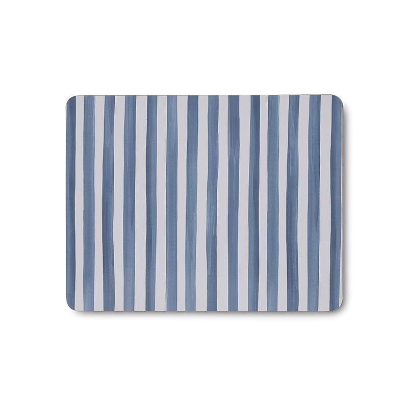 TAYLOR BLUE STRIPE RECTANGLE PLACEMATS