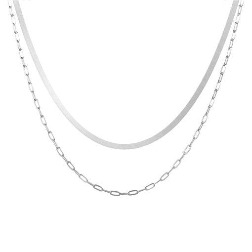 SS DOUBLE TIERED NECKLACE