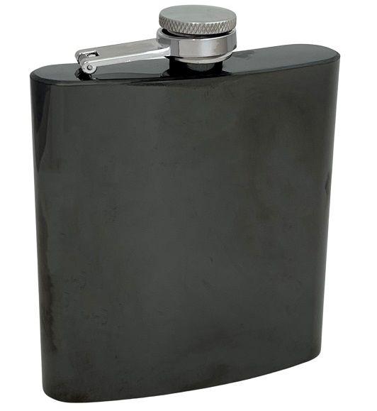 GUN METAL FLASK 6 OZ