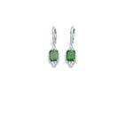 SS DROP GREEN & PINK EARRINGS