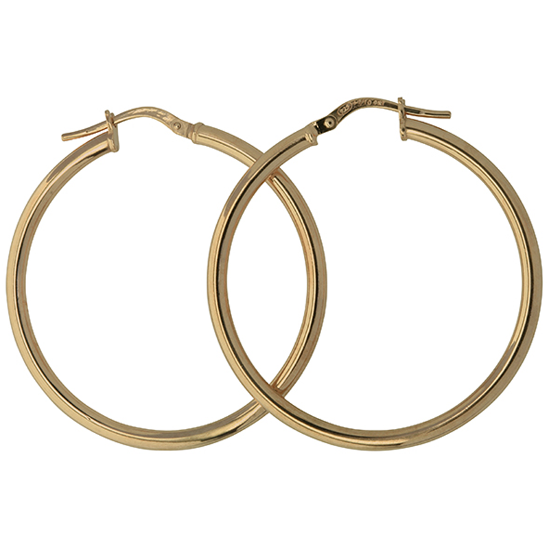 SS / 9YG BONDED HOOPS