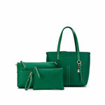 TARA 3 PCE HANDBAG SET - GREEN