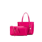 TARA MAGENTA 3 PCE HANDBAG SET