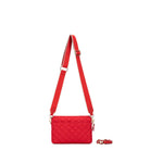 TRIBECA QUILTED RED CROSSBODY CLUTCH